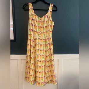 Ice Cream print Unique Vintage Dress - Size Small